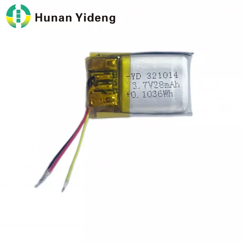 321014 28 mAh 3,7 V-ko bateria prismatiko txiki kargagarria